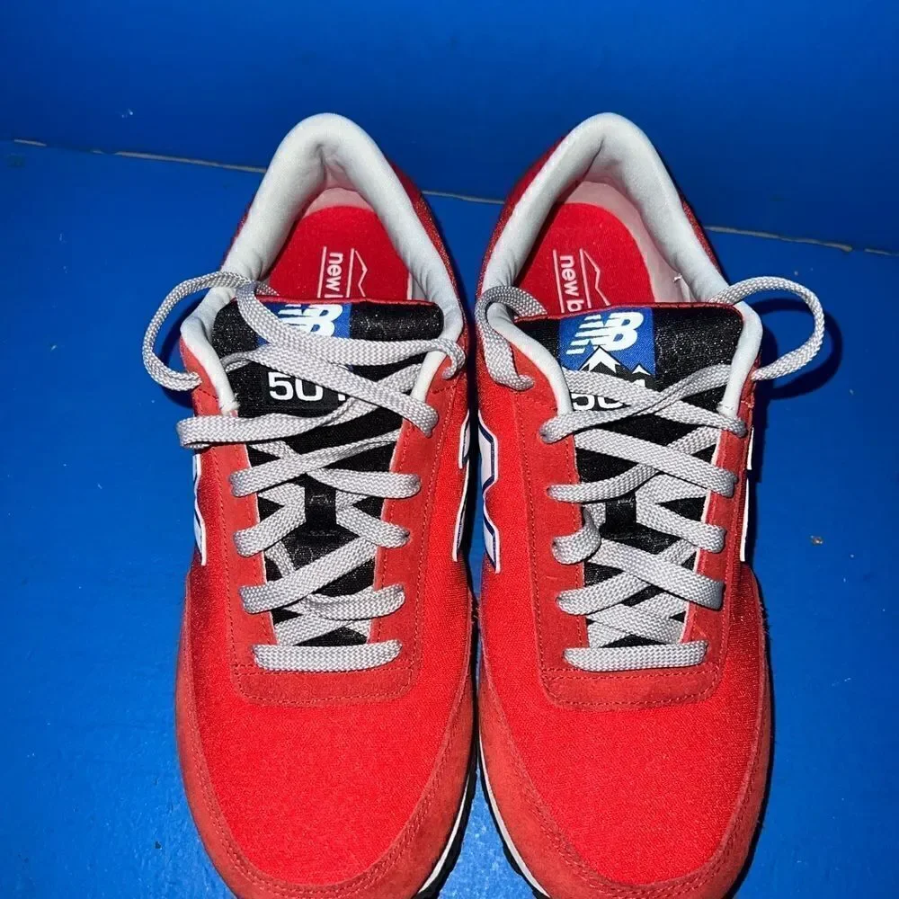 New Balance 501 RUNNING SHOE Mens ML501HXB Red Black Lace Up Low Top Size 8